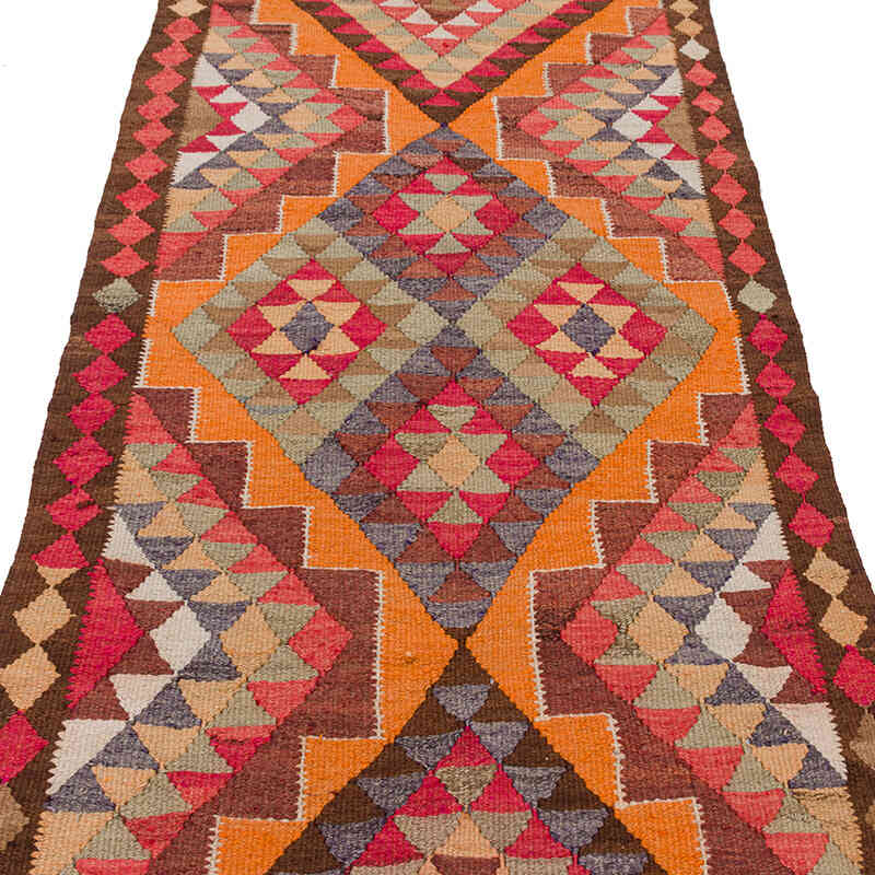 Vintage Tribal Kilim Runner - 2' 11" x 10' 6" (35" x 126") - K0077542