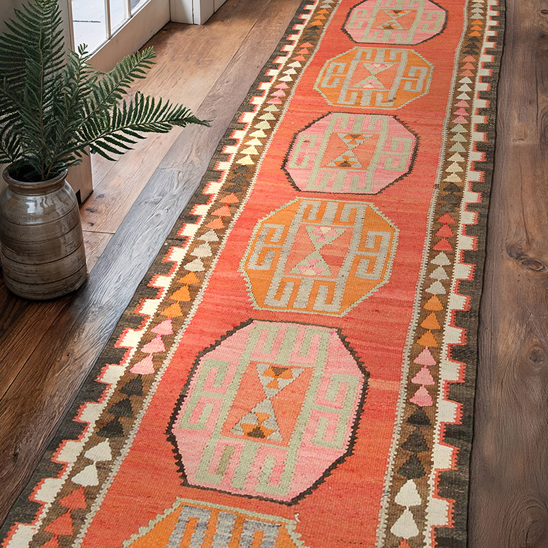 Vintage Anadolu Kilim Yolluk - 85 cm x 328 cm - K0077543