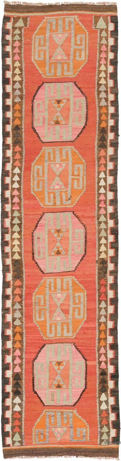 Vintage Tribal Kilim Runner - 2' 9" x 10' 9" (33" x 129")