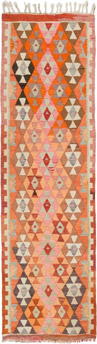 Alfombra Kilim Tribal Vintage - 92 cm x 323 cm