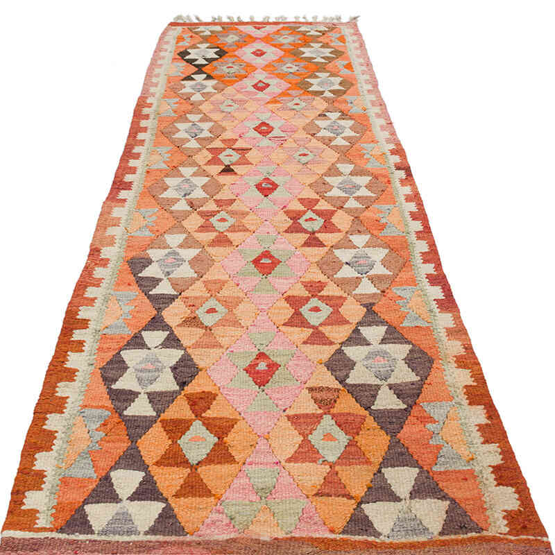 Vintage Tribal Kilim Runner - 3'  x 10' 7" (36" x 127") - K0077544