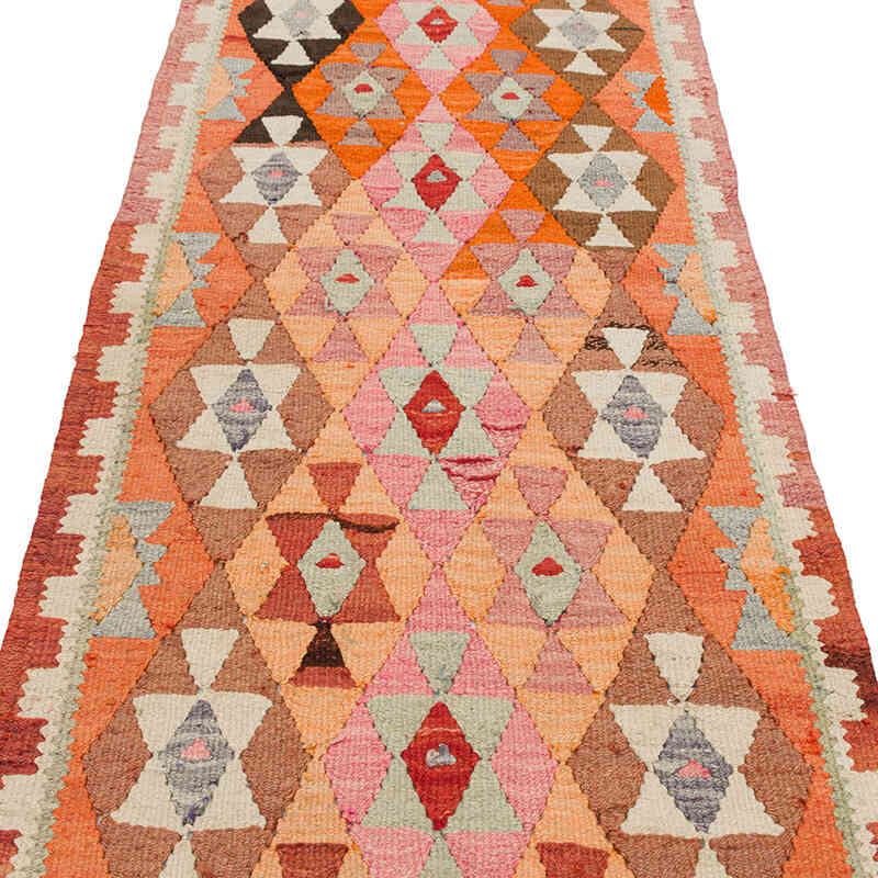 Vintage Tribal Kilim Runner - 3'  x 10' 7" (36" x 127") - K0077544