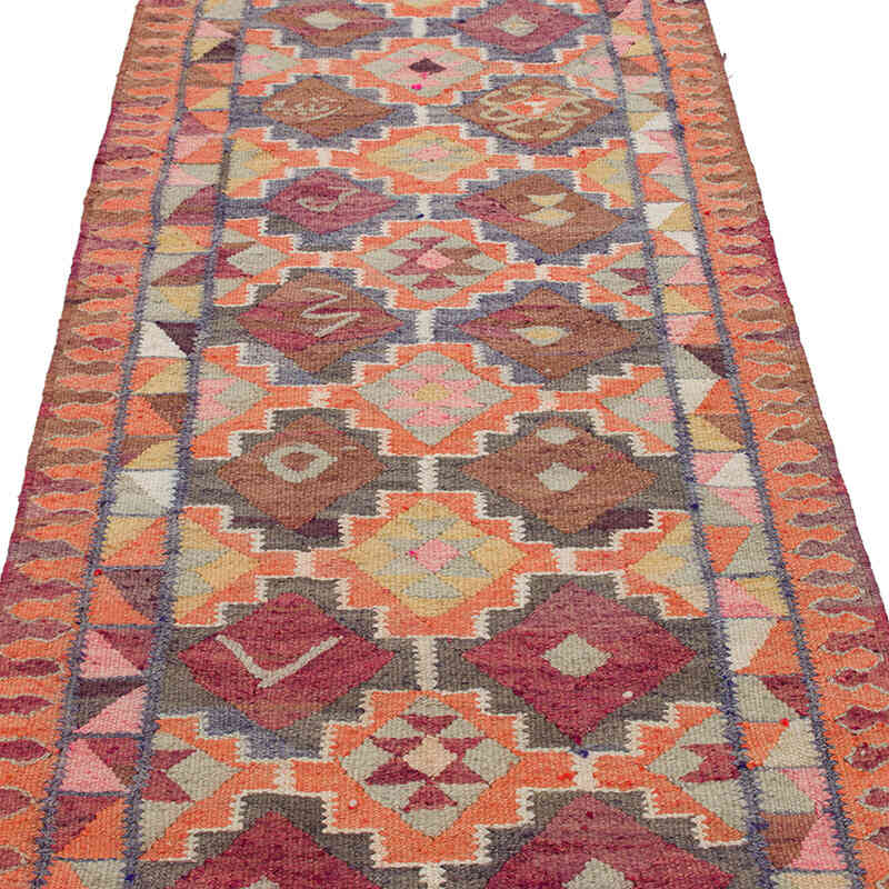 Vintage Anadolu Kilim Yolluk - 88 cm x 292 cm - K0077547