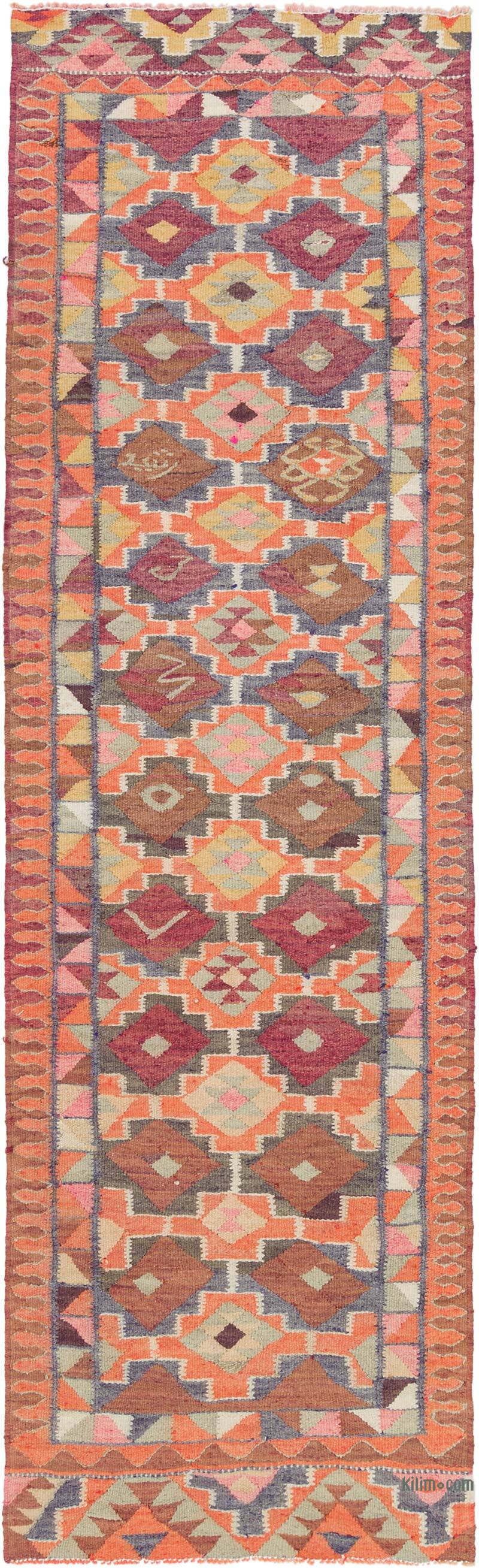 Vintage Anadolu Kilim Yolluk - 88 cm x 292 cm - K0077547