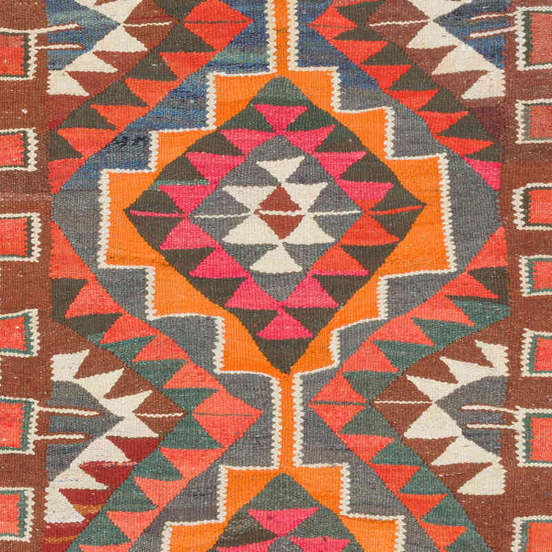 Vintage Tribal Kilim Runner - 3' 5" x 10' 4" (41" x 124") - K0077548