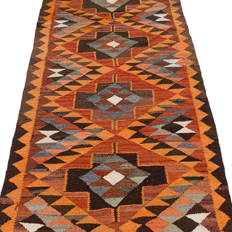 Vintage Anadolu Kilim Yolluk - 88 cm x 315 cm - K0077549