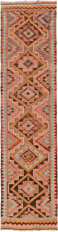 Alfombra Kilim Tribal Vintage - 99 cm x 381 cm