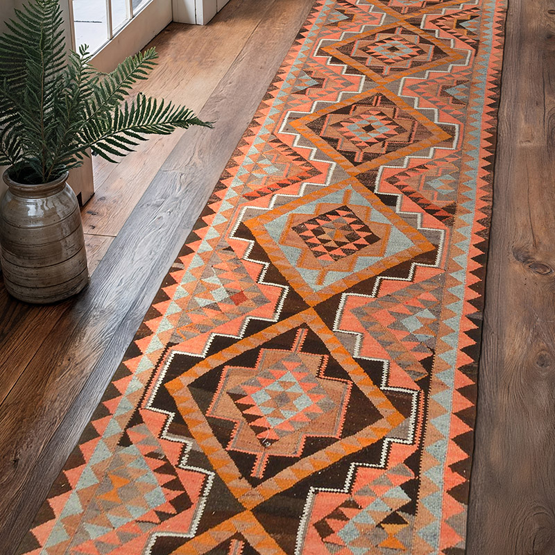 Vintage Anadolu Kilim Yolluk - 99 cm x 381 cm - K0077550