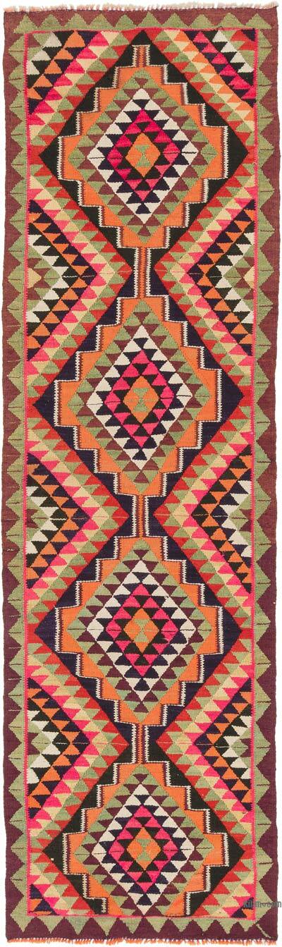 Vintage Tribal Kilim Runner - 2' 11" x 10'  (35" x 120")