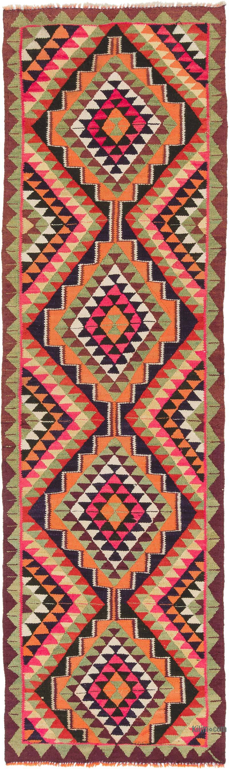 Vintage Anadolu Kilim Yolluk - 90 cm x 305 cm - K0077551