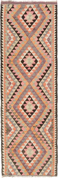 Vintage Tribal Kilim Runner - 2' 11" x 8' 9" (35" x 105")