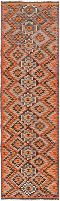 Alfombra Kilim Tribal Vintage - 100 cm x 334 cm