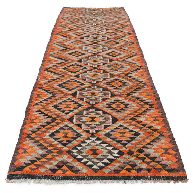 Vintage Anadolu Kilim Yolluk - 100 cm x 334 cm - K0077558
