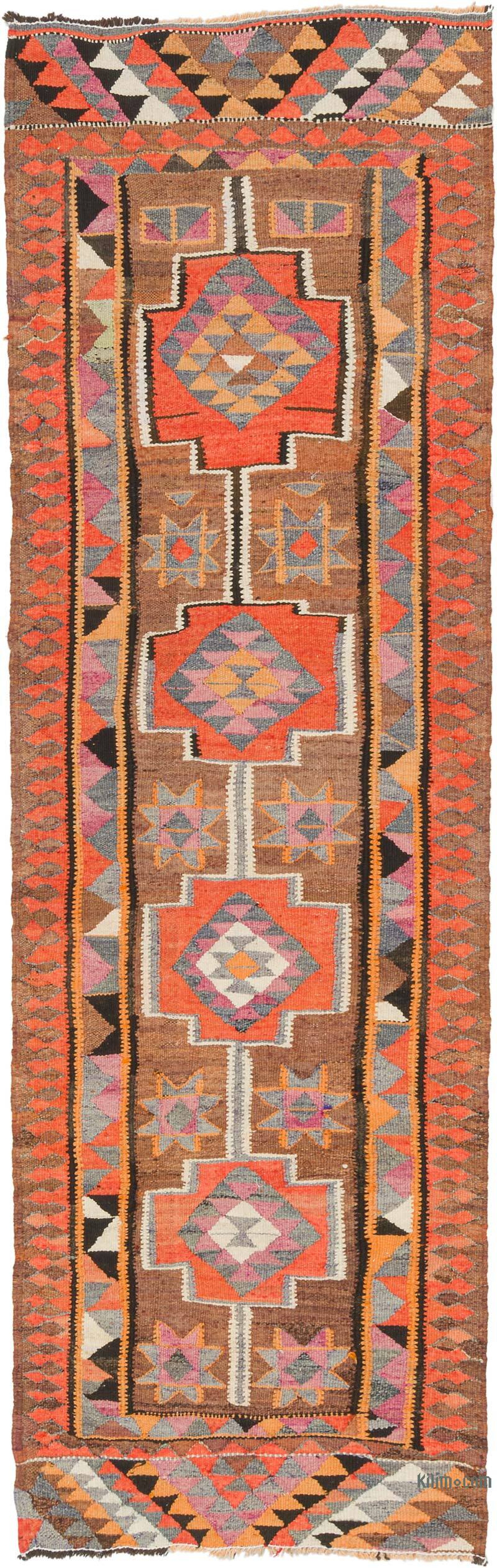 Alfombra Kilim Tribal Vintage - 91 cm x 286 cm - K0077560