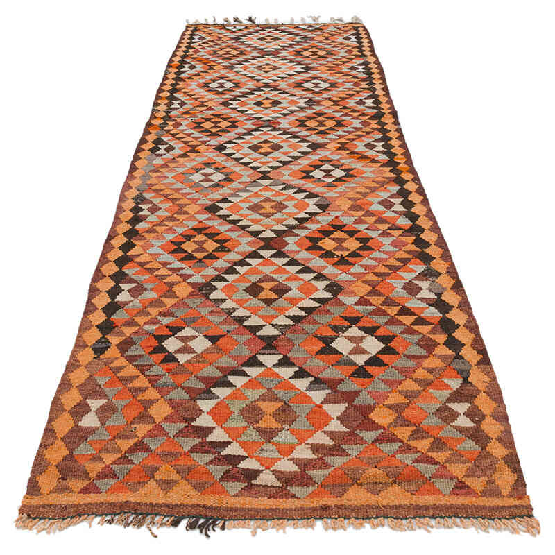 Vintage Tribal Kilim Runner - 2' 11" x 9' 9" (35" x 117") - K0077563