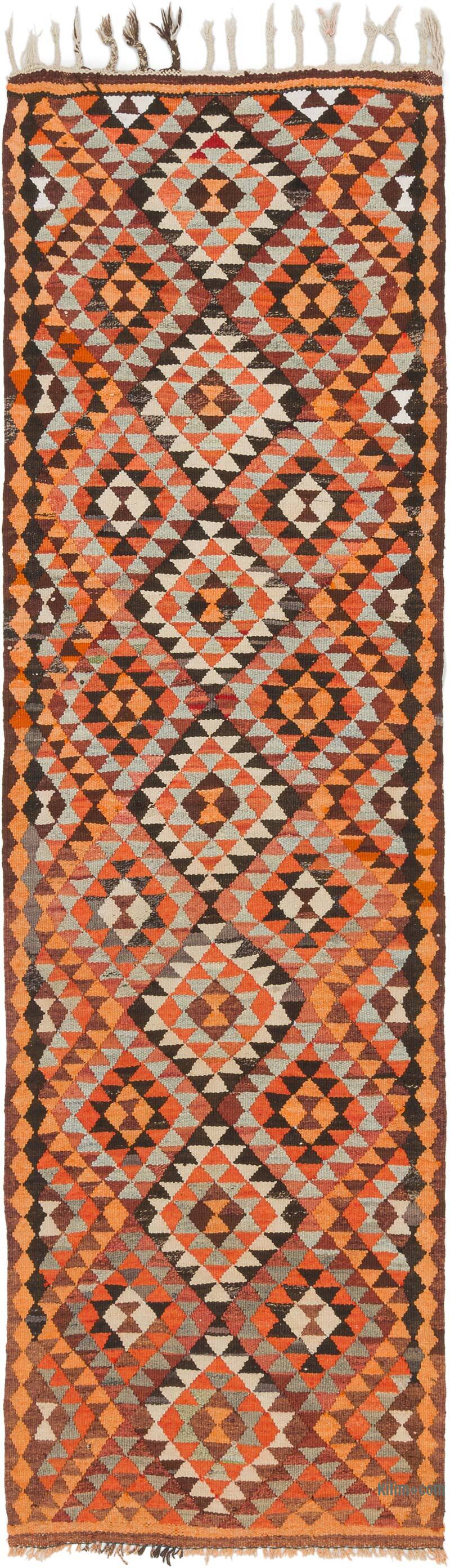 Vintage Tribal Kilim Runner - 2' 11" x 9' 9" (35" x 117") - K0077563