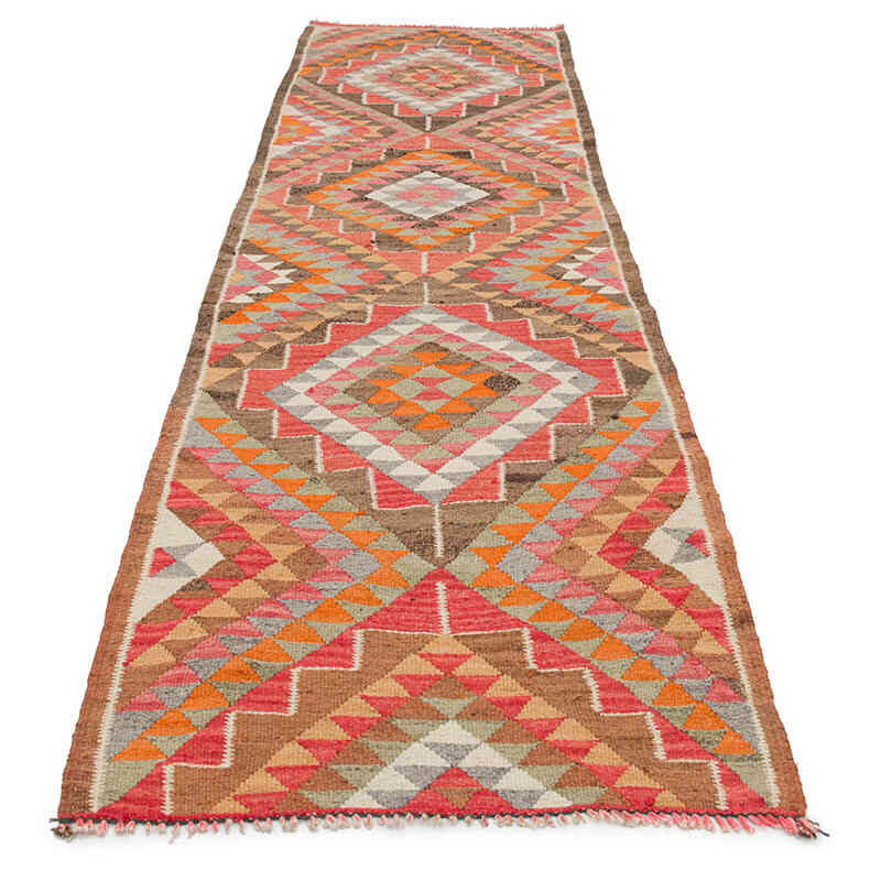 Vintage Tribal Kilim Runner - 2' 9" x 10' 6" (33" x 126") - K0077564