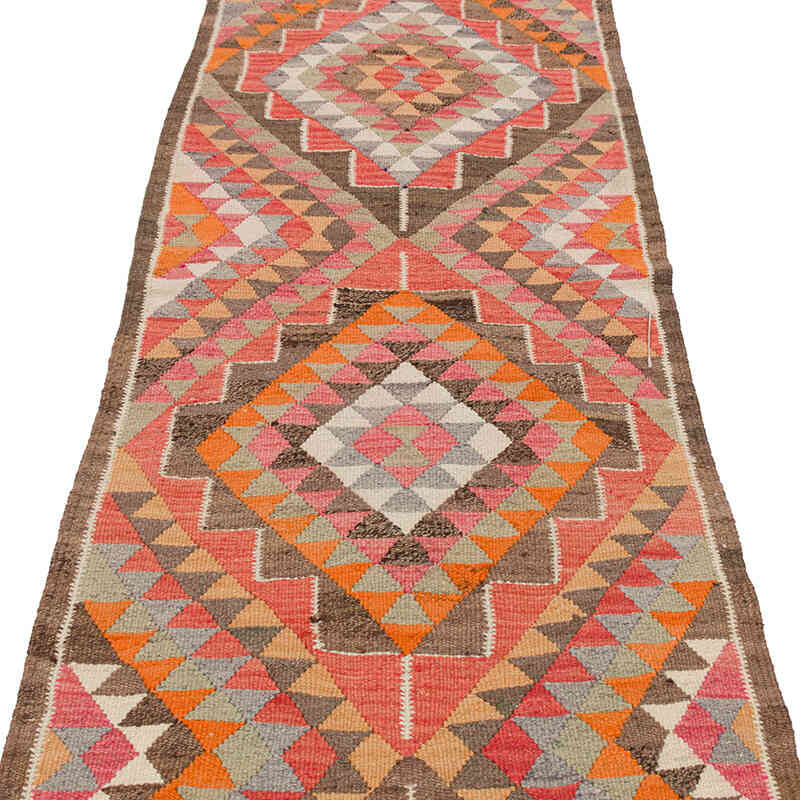 Vintage Tribal Kilim Runner - 2' 9" x 10' 6" (33" x 126") - K0077564
