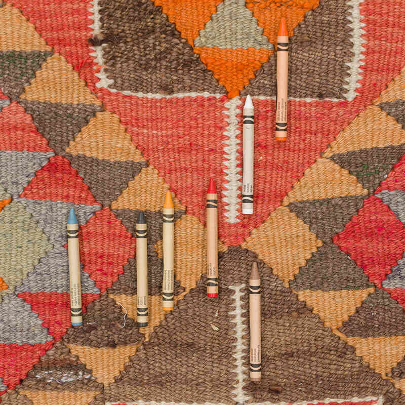 Vintage Tribal Kilim Runner - 2' 9" x 10' 6" (33" x 126") - K0077564