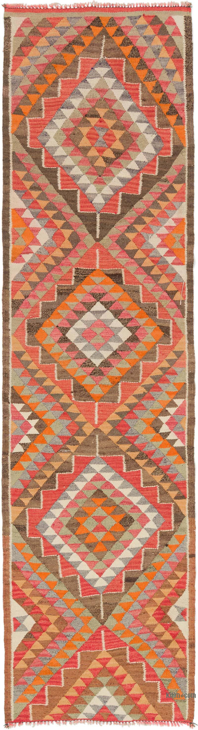Vintage Tribal Kilim Runner - 2' 9" x 10' 6" (33" x 126") - K0077564