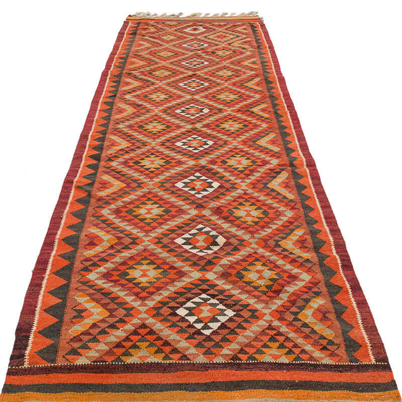 Alfombra Kilim Tribal Vintage - 93 cm x 322 cm - K0077565