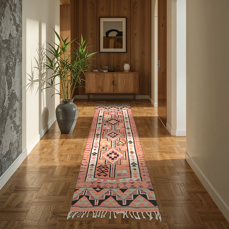 Corredor Vintage Herki Kilim - 90 cm x 290 cm - K0077568