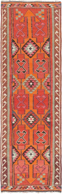 Corredor Vintage Herki Kilim - 105 cm x 335 cm