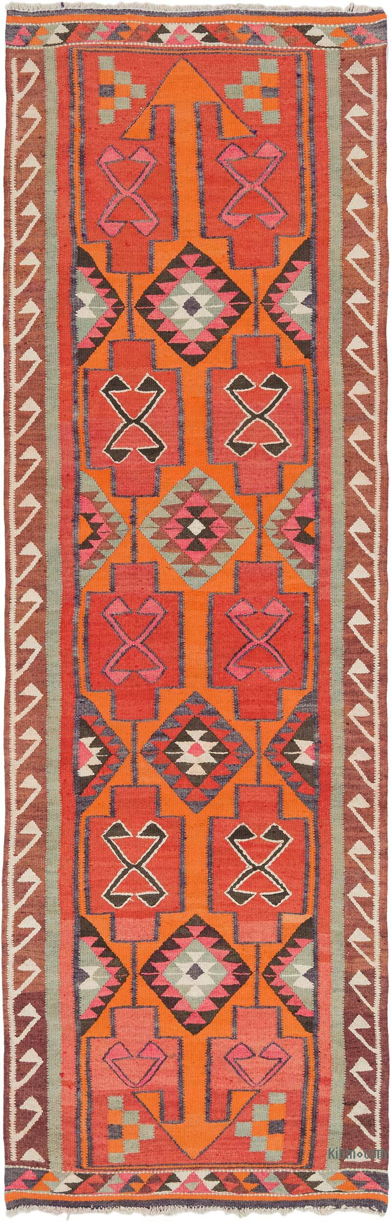 Vintage Herki Kilim Runner - 3' 5" x 11'  (41" x 132") - K0077570