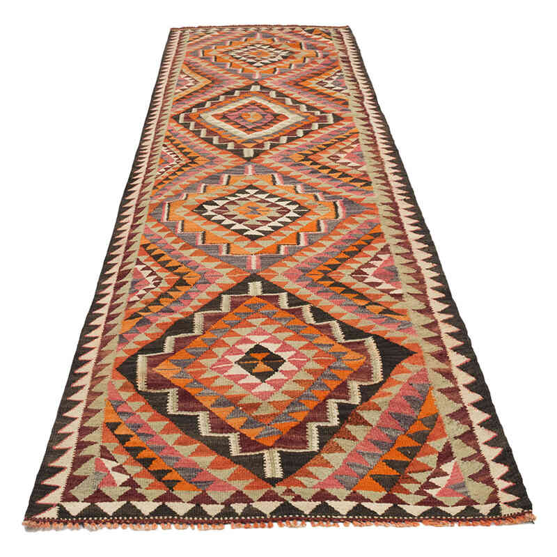 Vintage Herki Kilim Runner - 3'  x 9' 10" (36" x 118") - K0077571