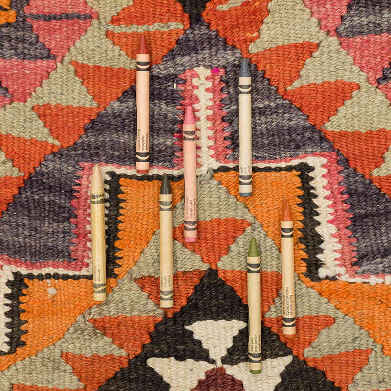Vintage Herki Kilim Runner - 3'  x 9' 10" (36" x 118") - K0077571