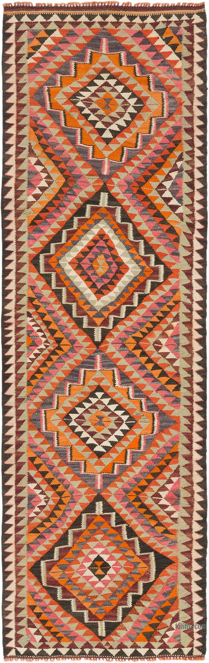 Vintage Herki Kilim Runner - 3'  x 9' 10" (36" x 118") - K0077571
