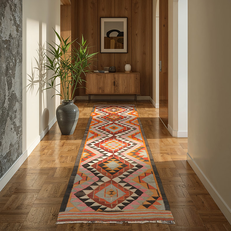Corredor Vintage Herki Kilim - 99 cm x 270 cm - K0077574