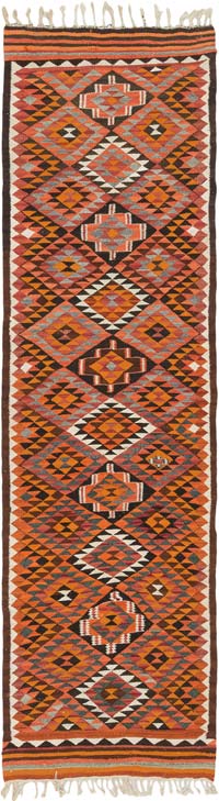 Corredor Vintage Herki Kilim - 94 cm x 336 cm
