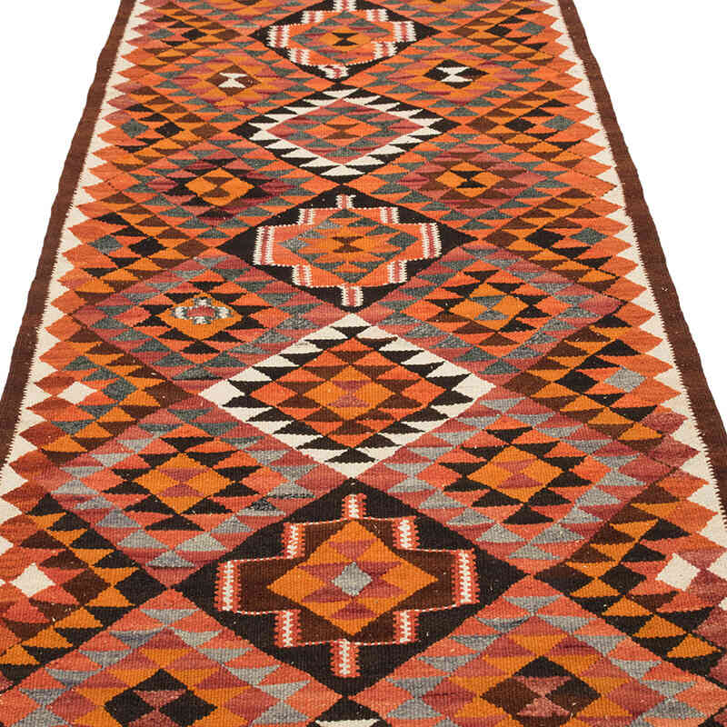 Vintage Herki Kilim Yolluk - 94 cm x 336 cm - K0077578