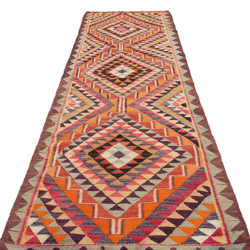 Vintage Herki Kilim Yolluk - 92 cm x 325 cm - K0077582