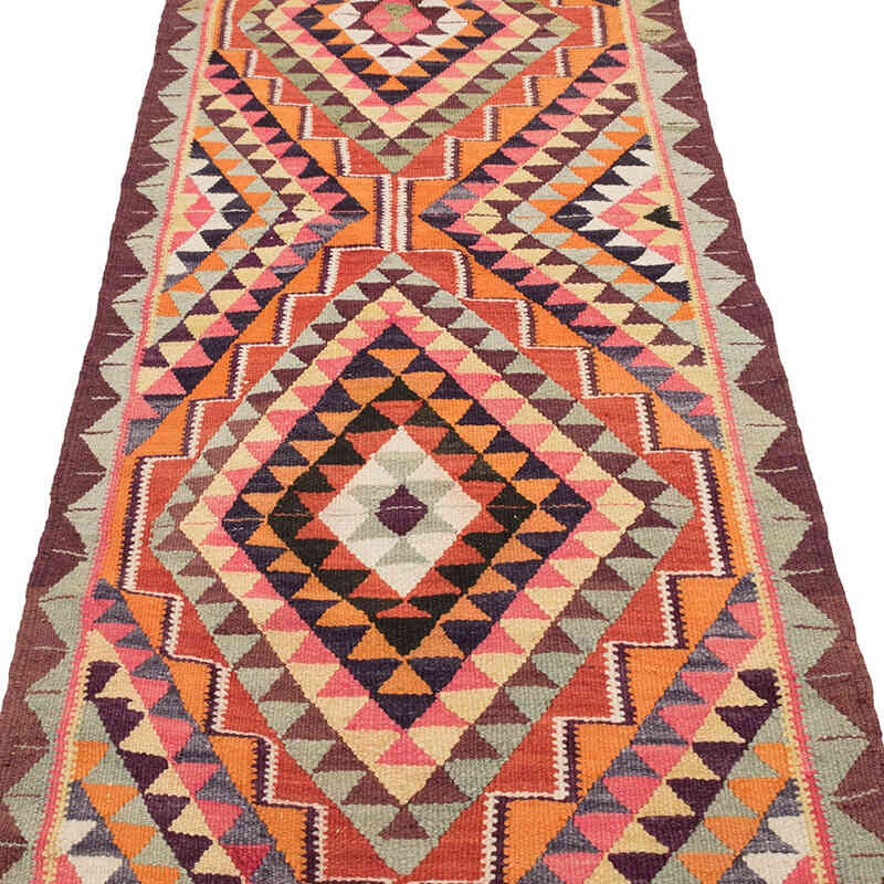 Vintage Herki Kilim Yolluk - 92 cm x 325 cm - K0077582