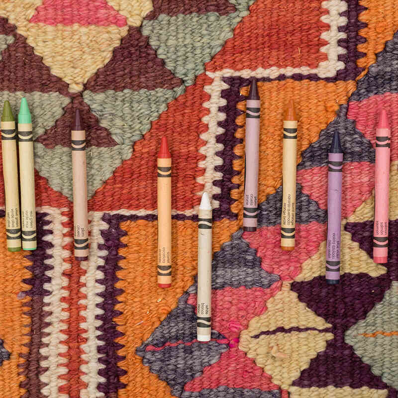 Vintage Herki Kilim Yolluk - 92 cm x 325 cm - K0077582