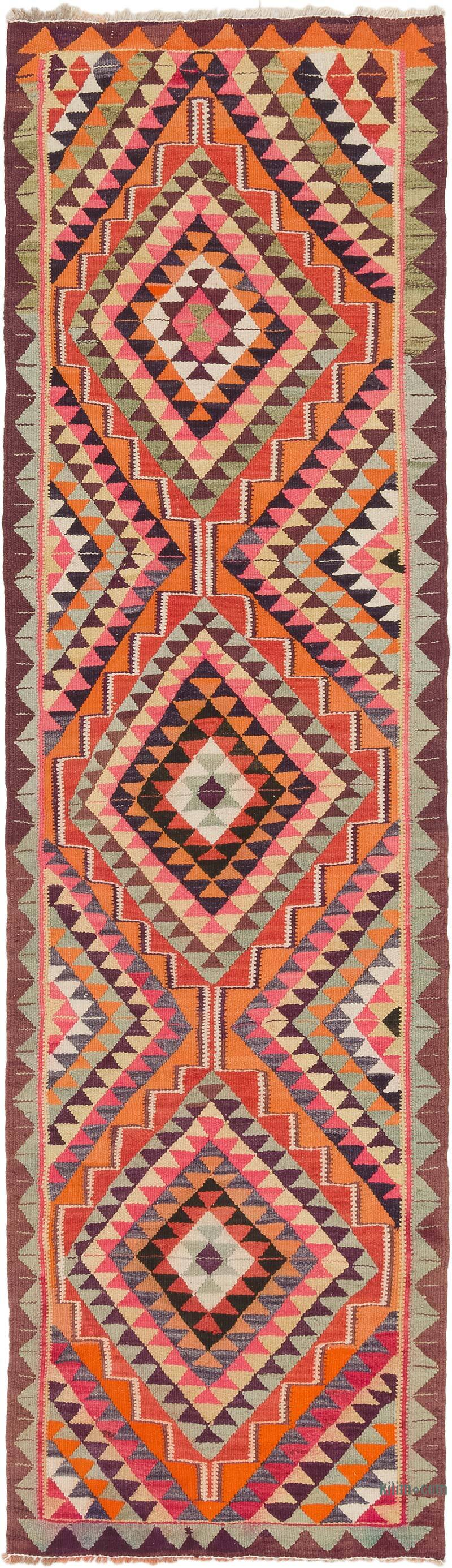 Vintage Herki Kilim Yolluk - 92 cm x 325 cm - K0077582