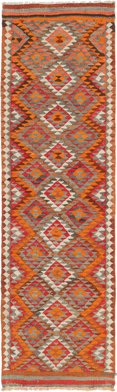 Vintage Herki Kilim Yolluk - 86 cm x 293 cm