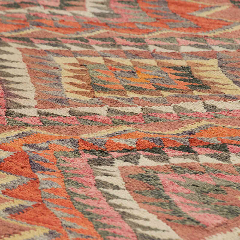 Vintage Herki Kilim Runner - 3' 4" x 10' 9" (40" x 129") - K0077587