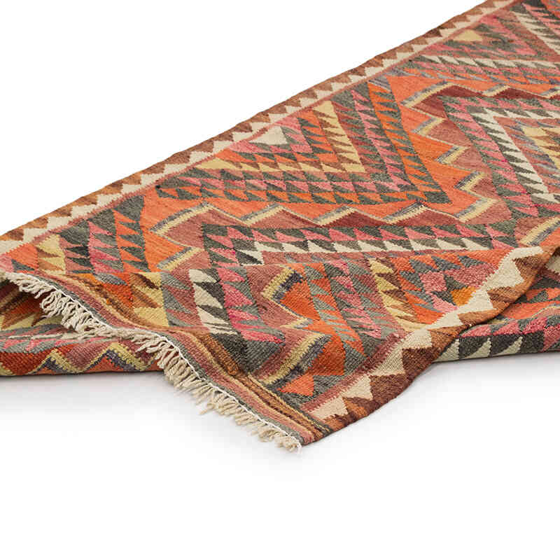 Vintage Herki Kilim Runner - 3' 4" x 10' 9" (40" x 129") - K0077587