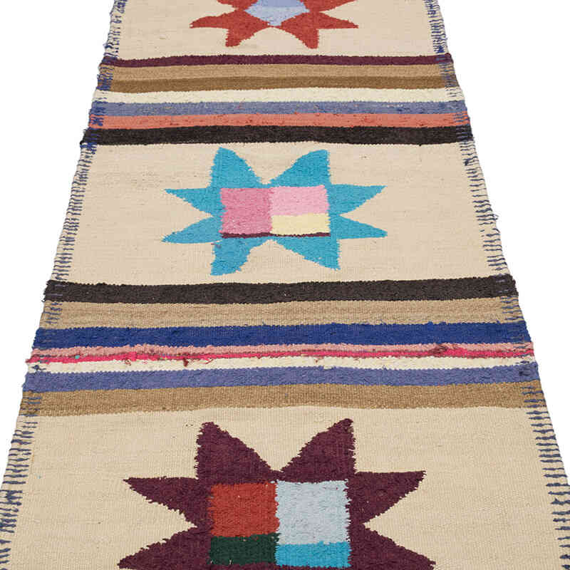Vintage Herki Kilim Runner - 2' 9" x 10' 5" (33" x 125") - K0077588