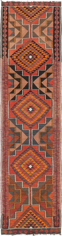Vintage Herki Kilim Yolluk - 95 cm x 360 cm