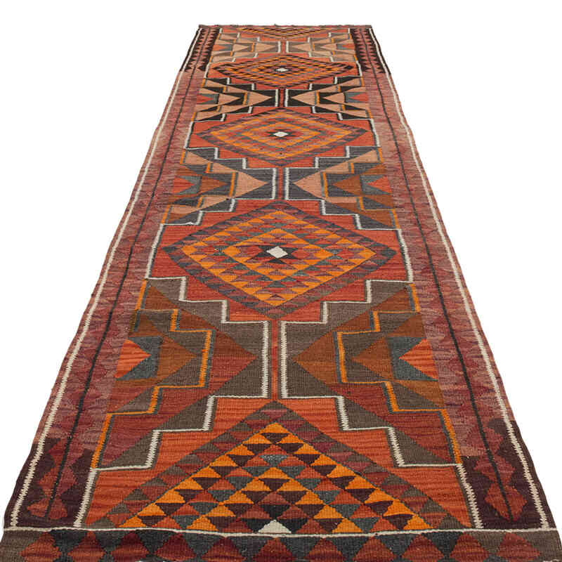 Vintage Herki Kilim Yolluk - 95 cm x 360 cm - K0077589