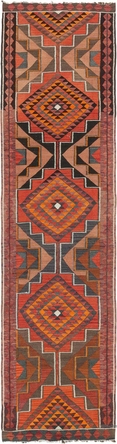 Vintage Herki Kilim Runner - 3' 1" x 11' 10" (37" x 142")