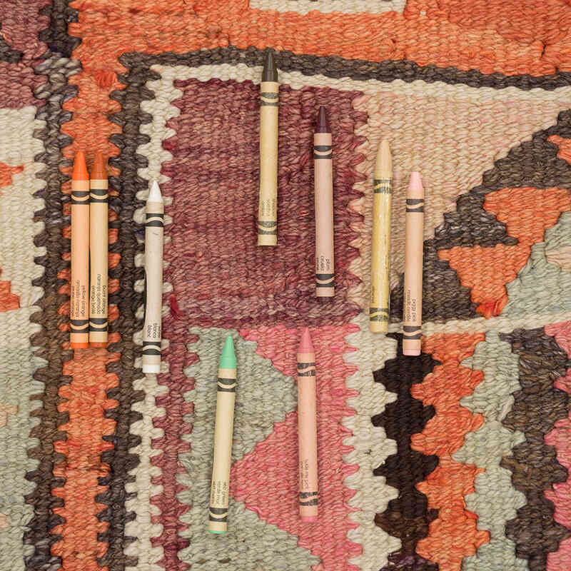 Vintage Herki Kilim Runner - 2' 11" x 10' 3" (35" x 123") - K0077590