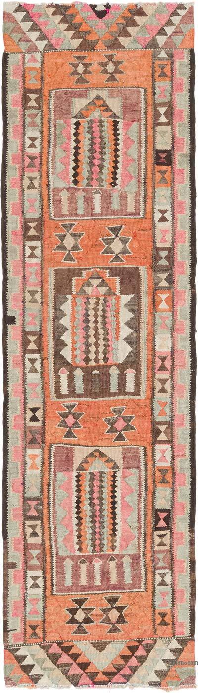 Vintage Herki Kilim Yolluk - 88 cm x 313 cm