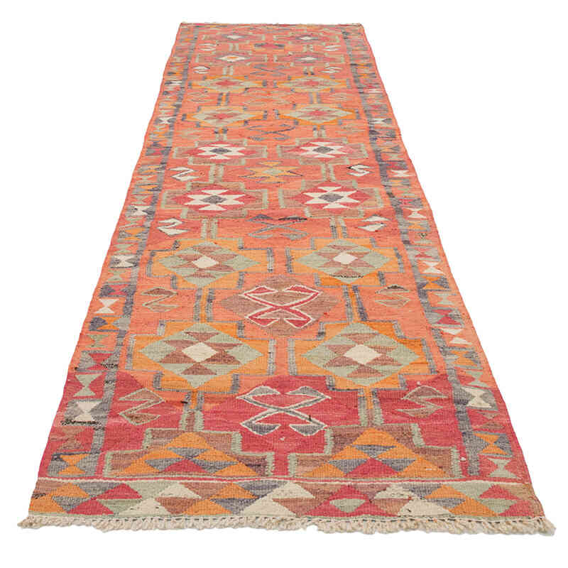 Vintage Herki Kilim Yolluk - 99 cm x 347 cm - K0077592