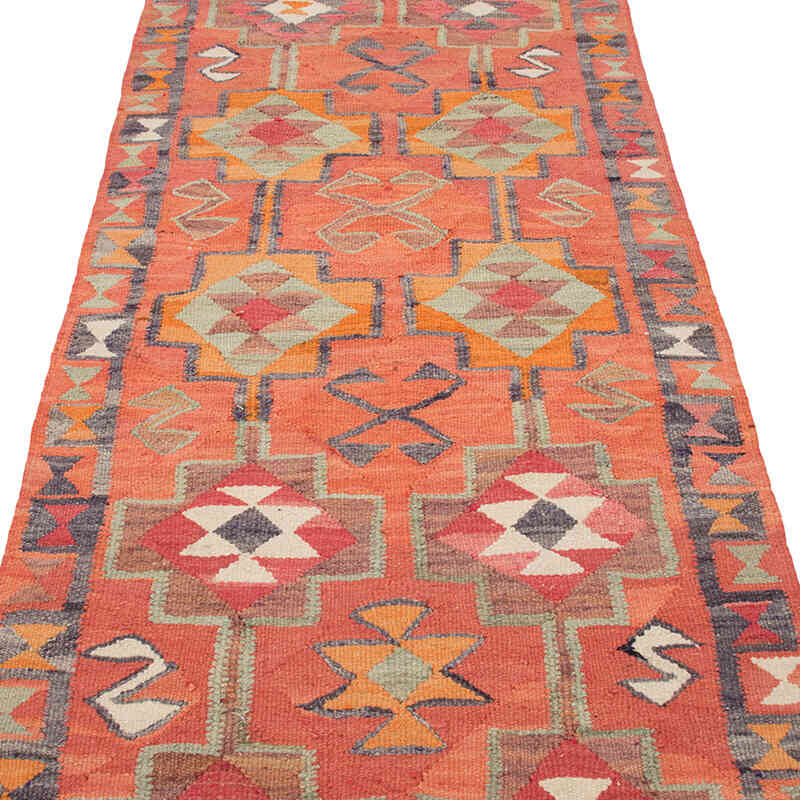 Vintage Herki Kilim Yolluk - 99 cm x 347 cm - K0077592