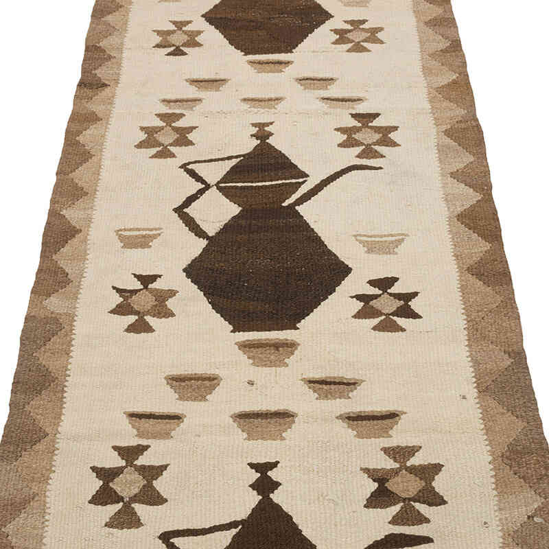 Vintage Herki Kilim Yolluk - 84 cm x 287 cm - K0077593